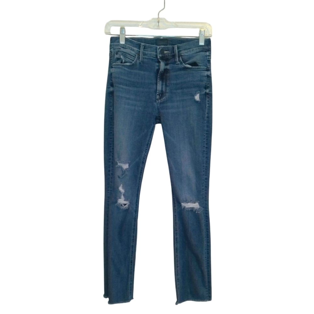 MOTHER Distressed Blue Jeans